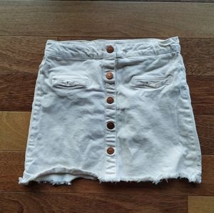 Zara girls White denim skirt